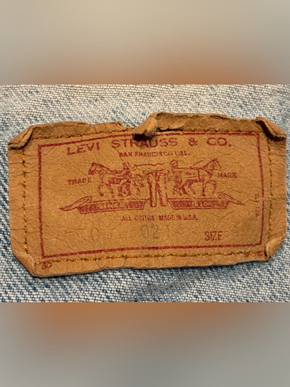 Vintage 80s Levi’s 70506 USA Denim Trucker Jacket Approx Size 40 M Distressed - Picture 4 of 15